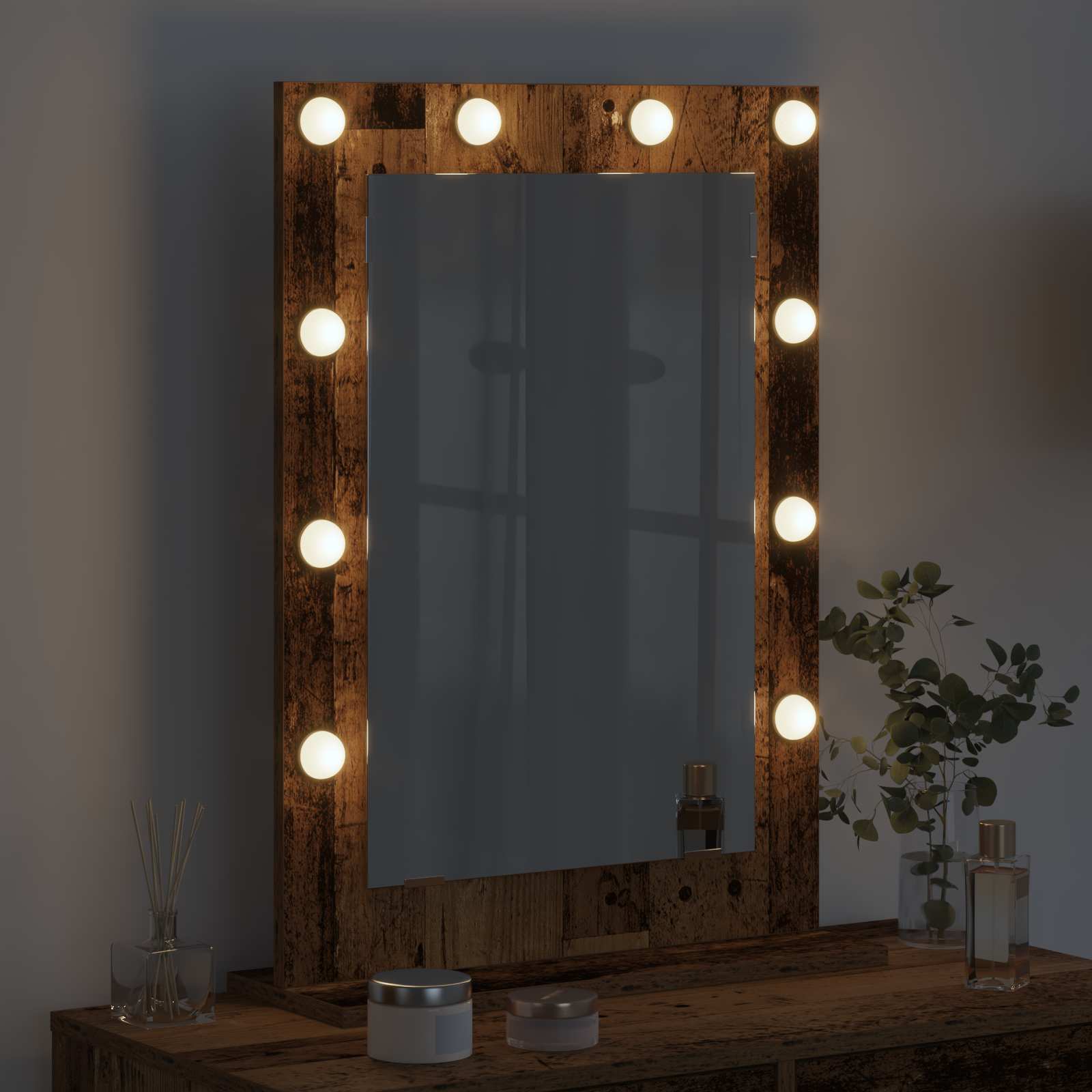 Specchio da Vanità Legno vecchio 70 x 50 x 18 cm Rettangolare