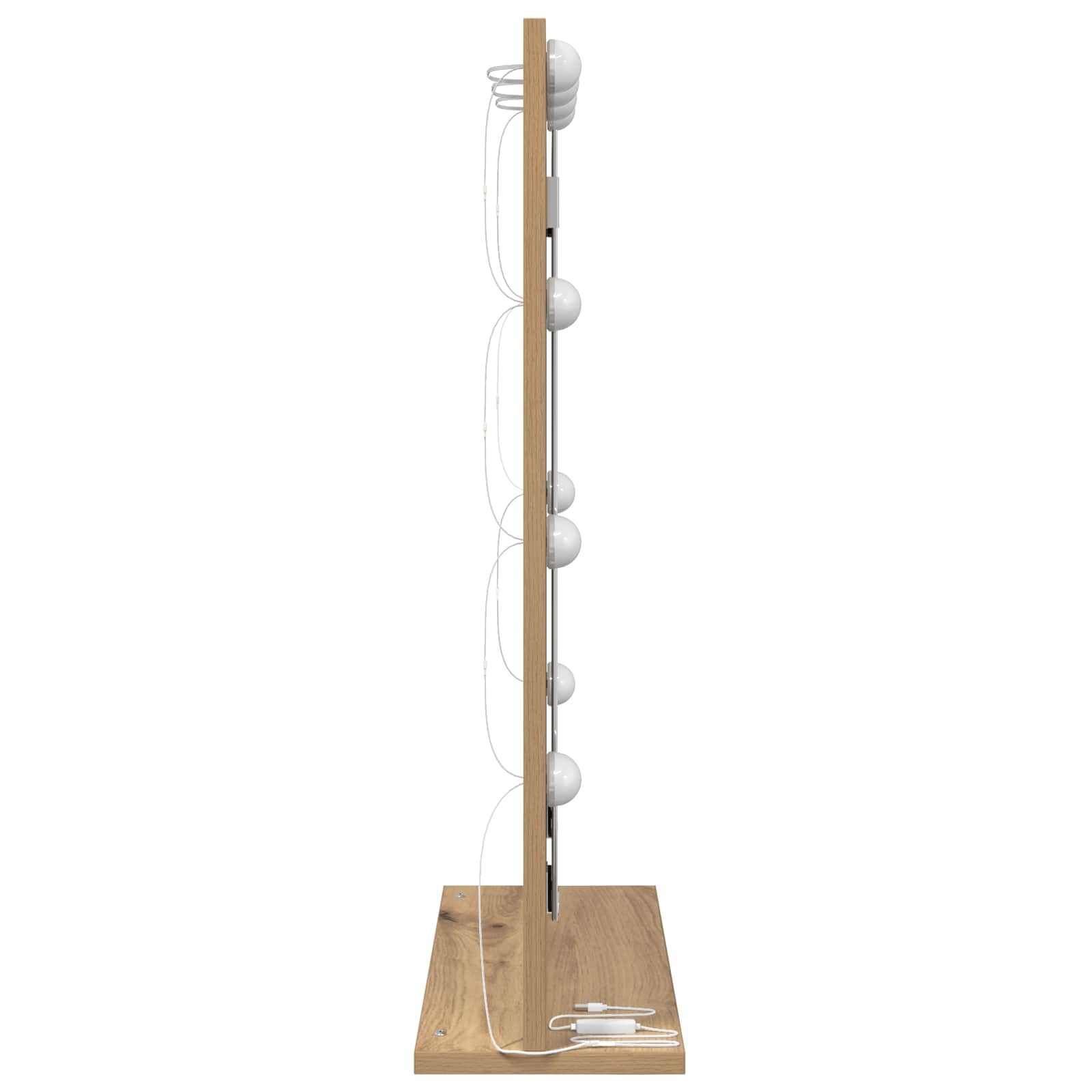 Specchio da Vanità Rovere artigianale 70 x 50 x 18 cm