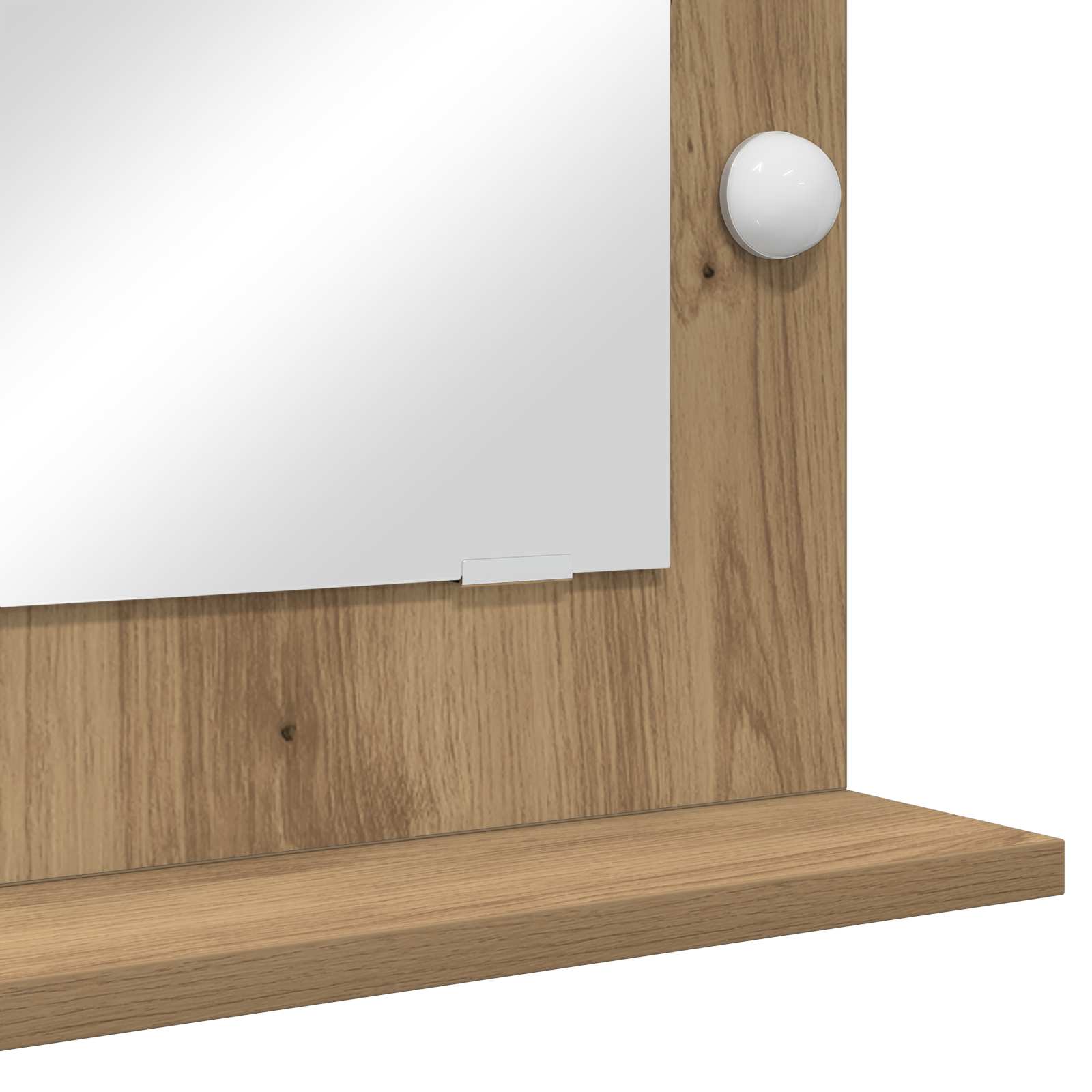 Specchio da Vanità Rovere artigianale 70 x 50 x 18 cm