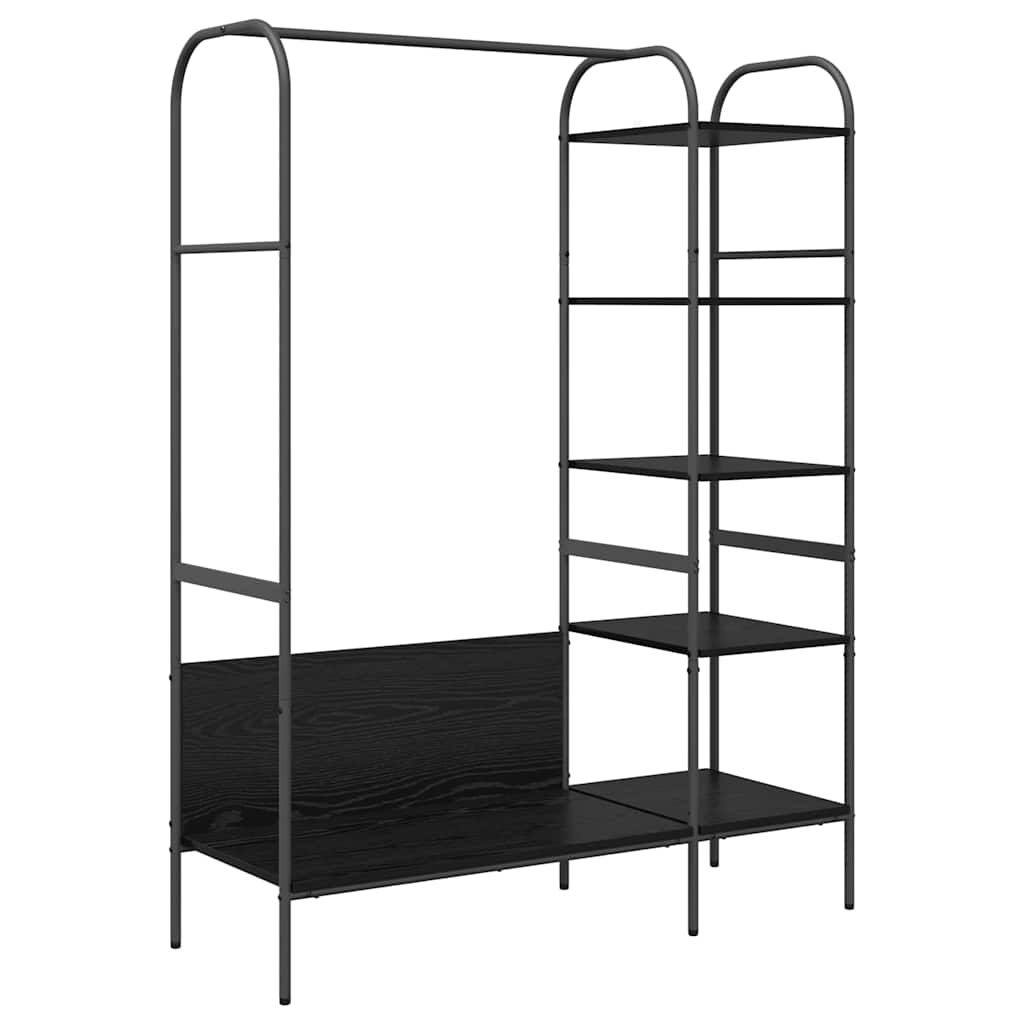 Stendibiancheria Nero 120 x 44 x 160 cm Legno ingegnerizzato