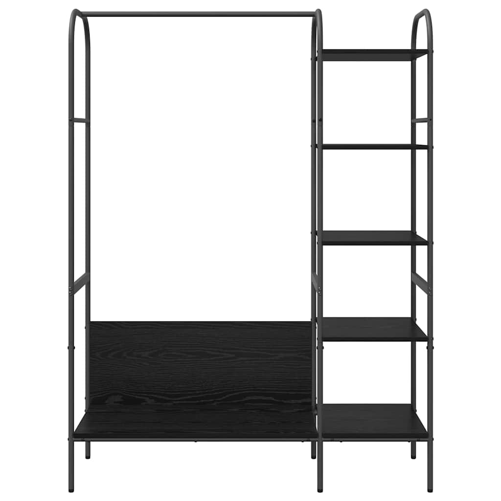 Stendibiancheria Nero 120 x 44 x 160 cm Legno ingegnerizzato