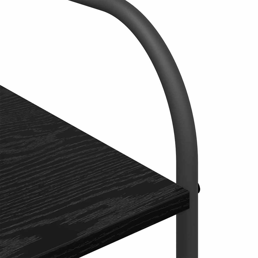 Stendibiancheria Nero 120 x 44 x 160 cm Legno ingegnerizzato