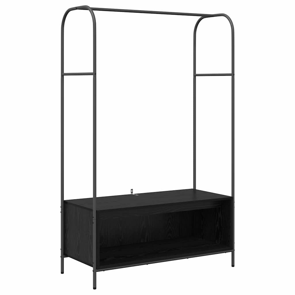 Stendibiancheria Nero 100 x 44 x 160 cm Legno ingegnerizzato