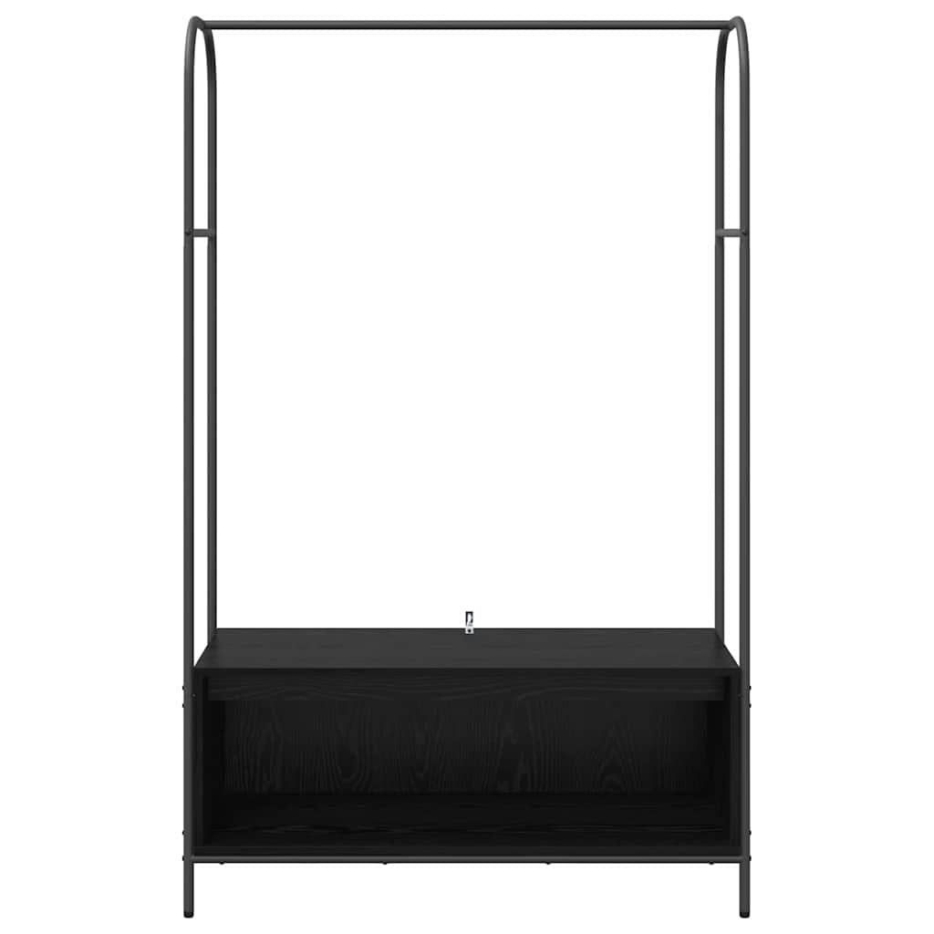 Stendibiancheria Nero 100 x 44 x 160 cm Legno ingegnerizzato