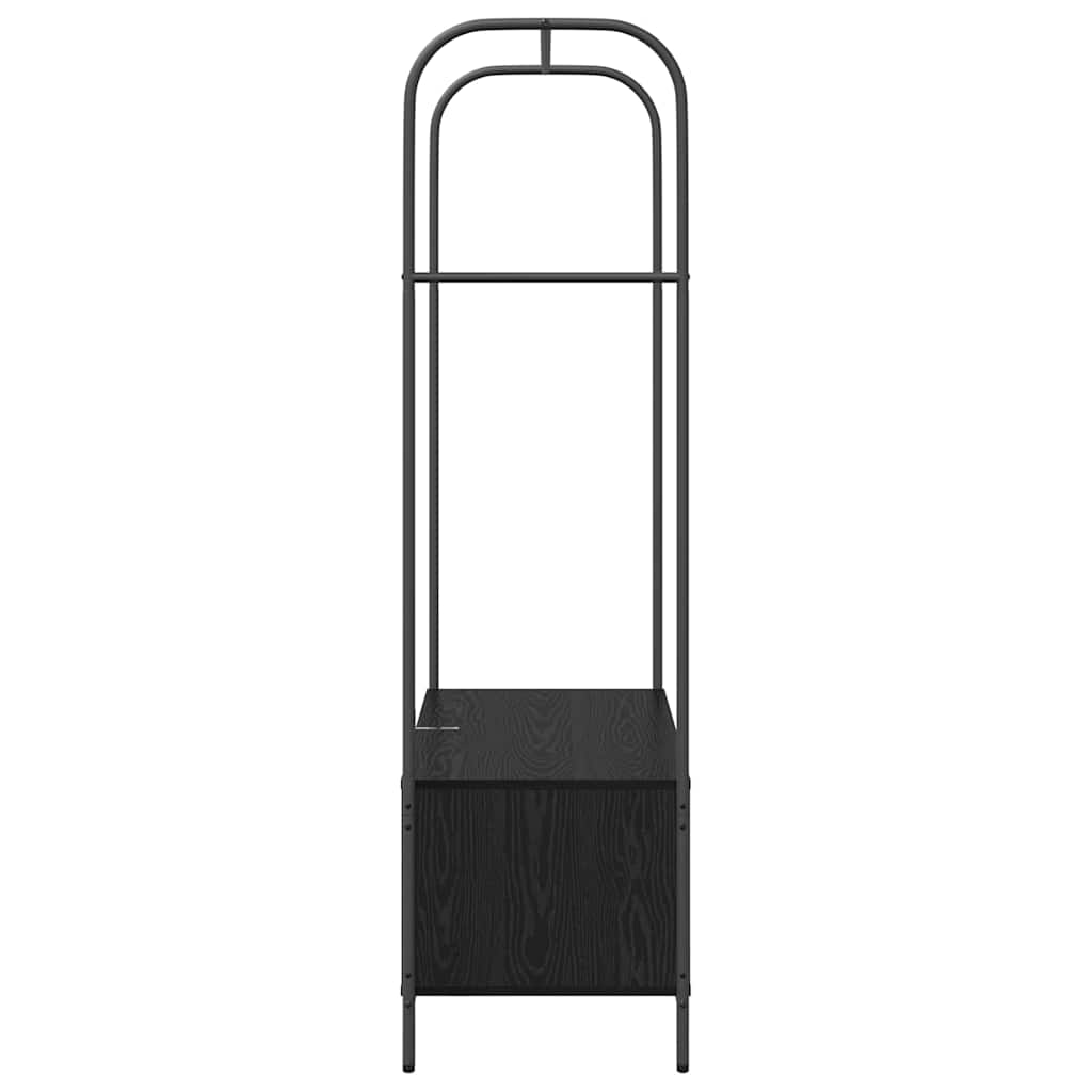 Stendibiancheria Nero 100 x 44 x 160 cm Legno ingegnerizzato