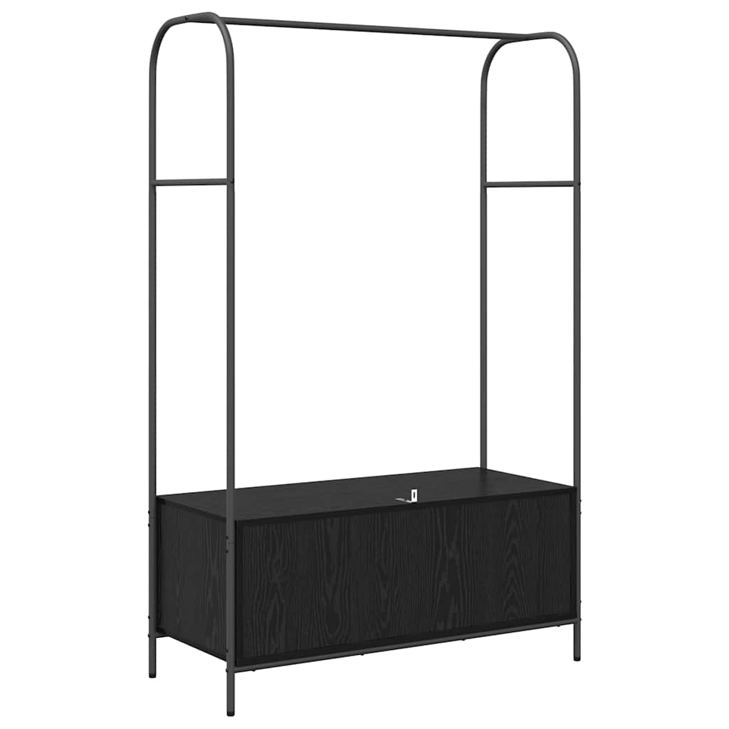 Stendibiancheria Nero 100 x 44 x 160 cm Legno ingegnerizzato