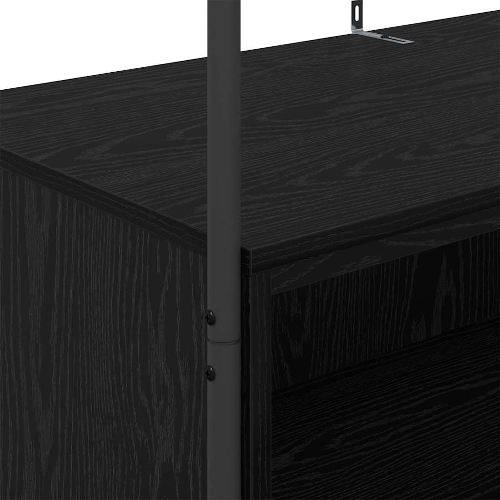 Stendibiancheria Nero 100 x 44 x 160 cm Legno ingegnerizzato