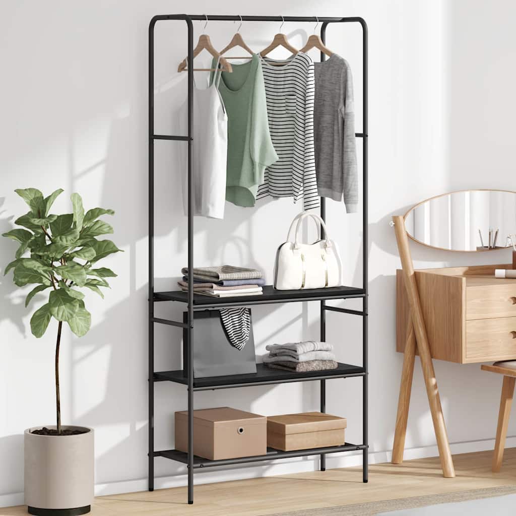 Stendibiancheria Rovere Nero 77 x 30 x 171 cm