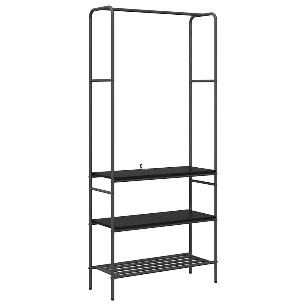 Stendibiancheria Rovere Nero 77 x 30 x 171 cm