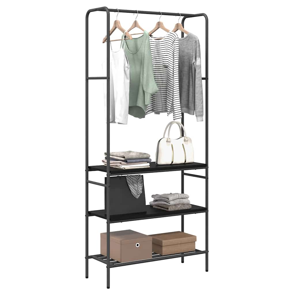 Stendibiancheria Rovere Nero 77 x 30 x 171 cm