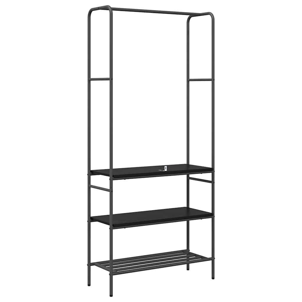 Stendibiancheria Rovere Nero 77 x 30 x 171 cm