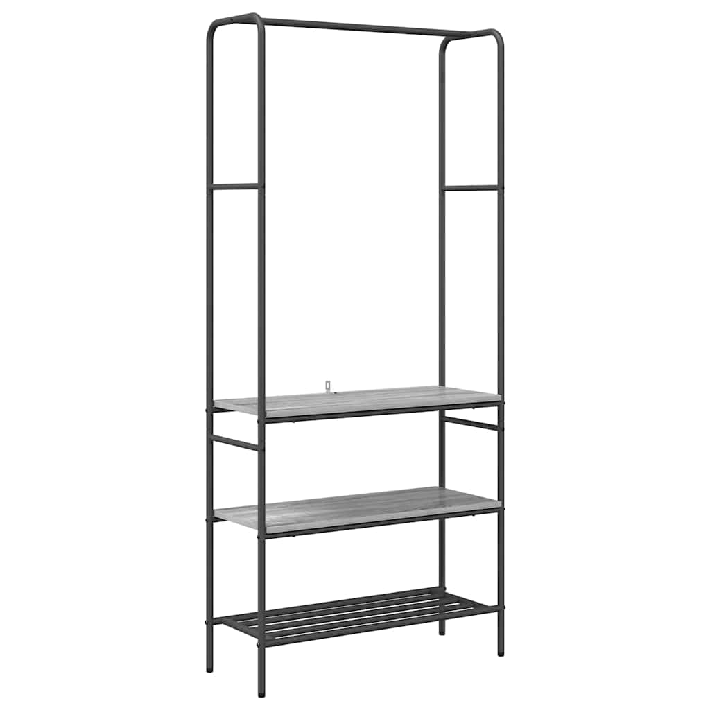 Stendibiancheria Sonoma grigio 77 x 30 x 171 cm
