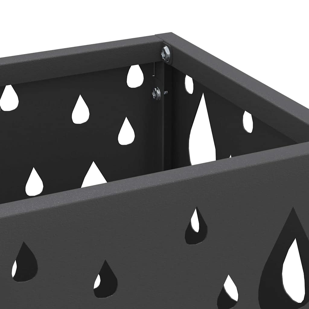 Stand per Ombrelli da Pioggia Nero 15,5 x 15,5 x 49 cm Acciaio
