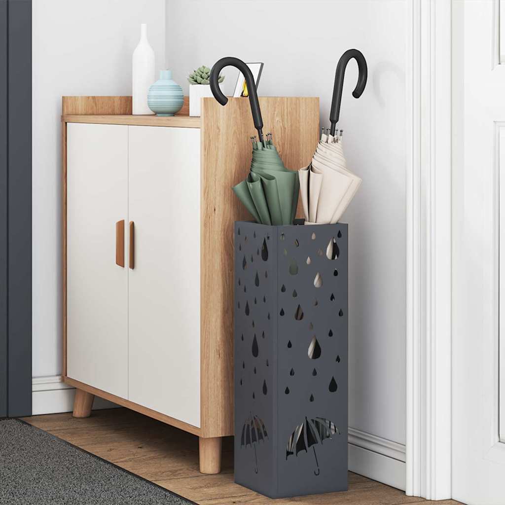 Stand per Ombrelli da Pioggia Antracite 15,5 x 15,5 x 49 cm