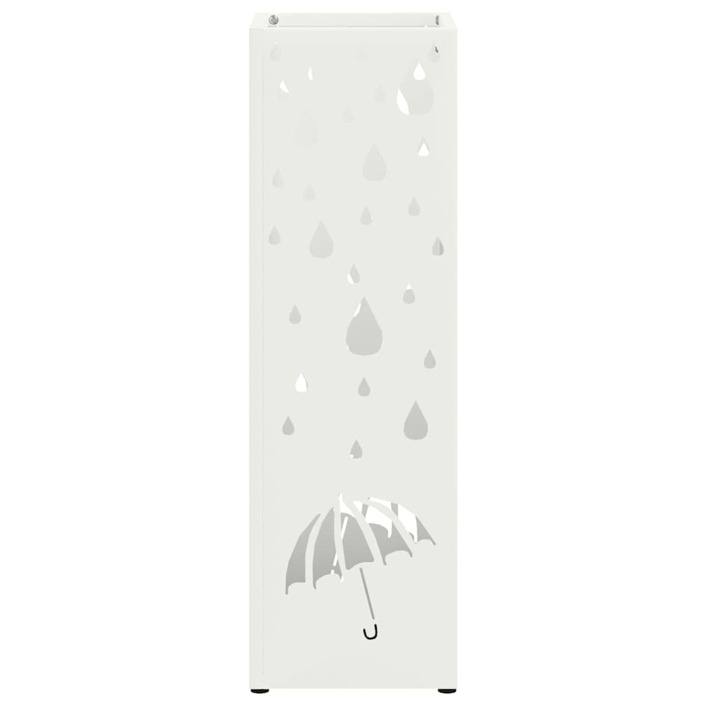 Stand per Ombrelli da Pioggia Bianco 15,5 x 15,5 x 49 cm