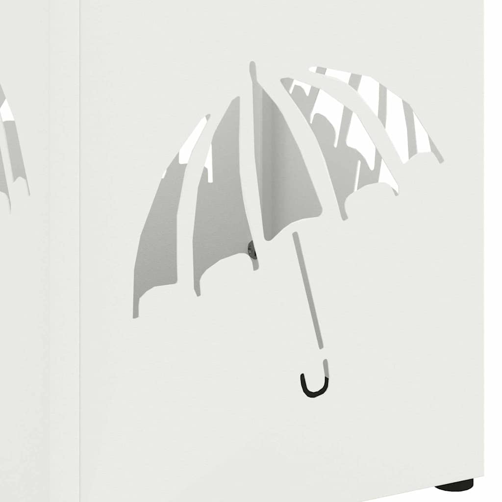 Stand per Ombrelli da Pioggia Bianco 15,5 x 15,5 x 49 cm