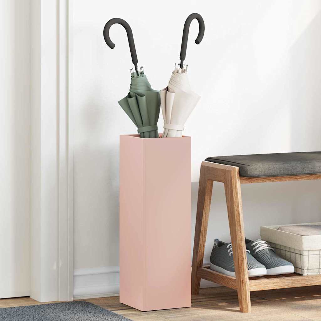 Stand per Ombrelli da Pioggia Rosa 15,5 x 15,5 x 49 cm Acciaio