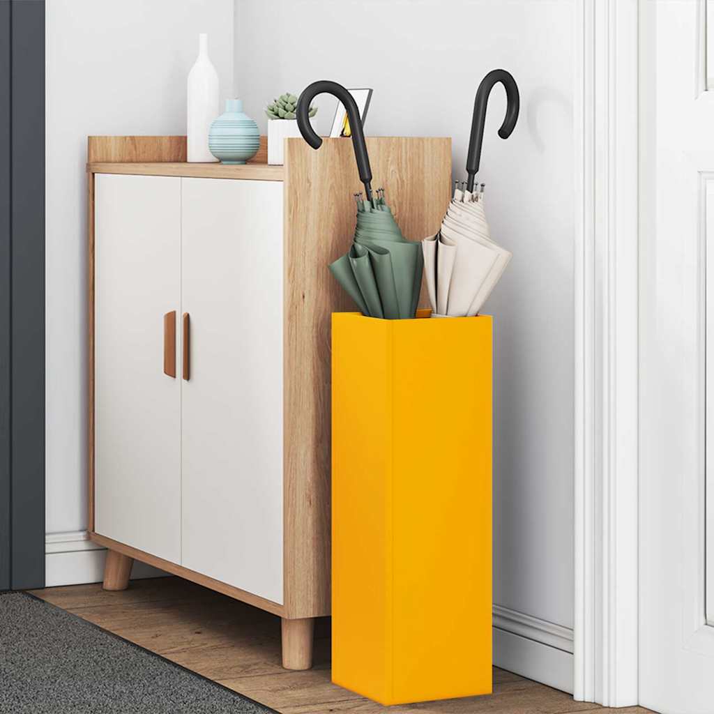 Stand per Ombrelli da Pioggia Senape 15,5 x 15,5 x 49 cm