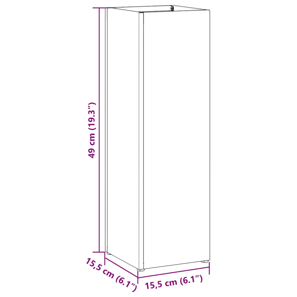 Stand per Ombrelli da Pioggia Senape 15,5 x 15,5 x 49 cm