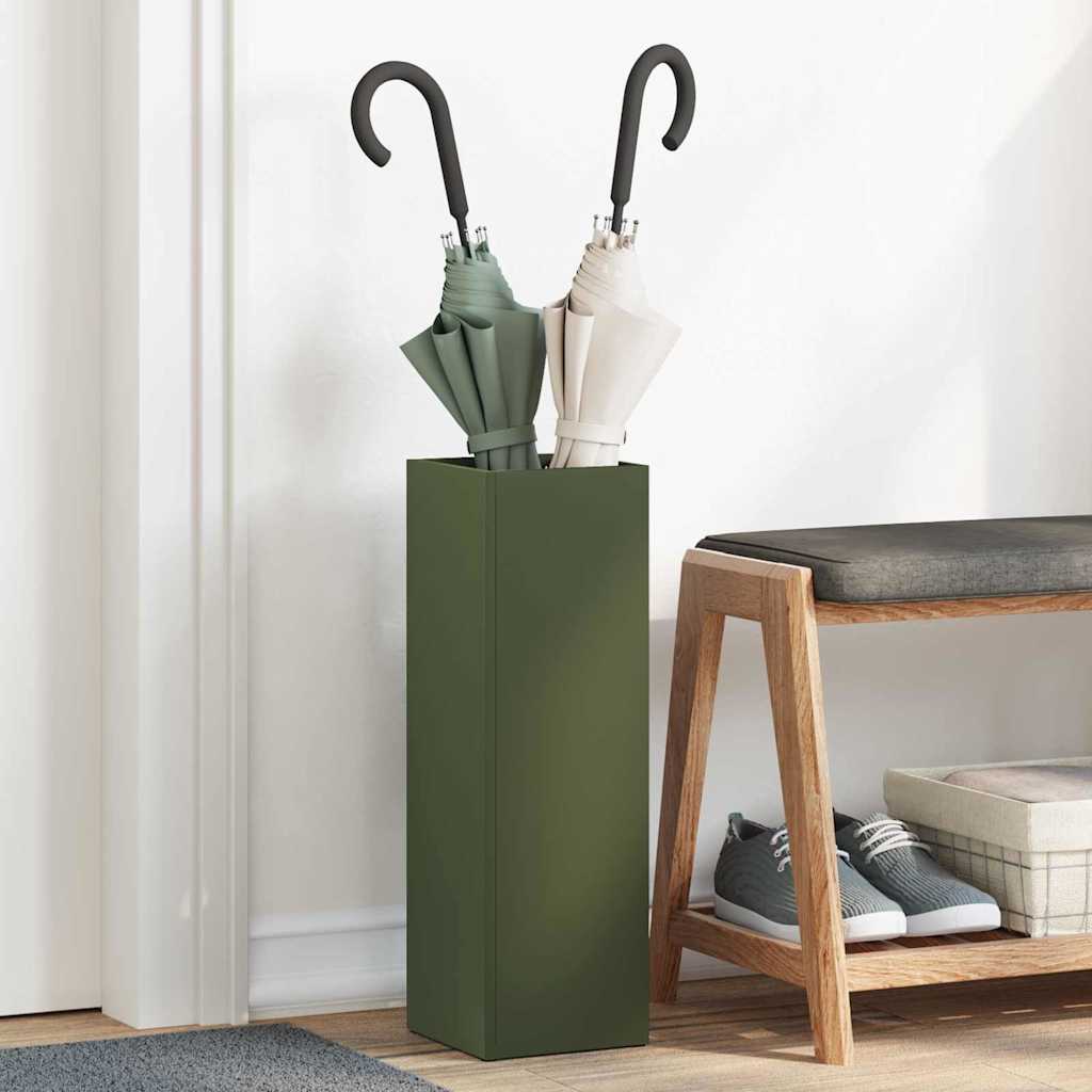 Stand per Ombrelli da Pioggia Oliva 15,5 x 15,5 x 49 cm Acciaio