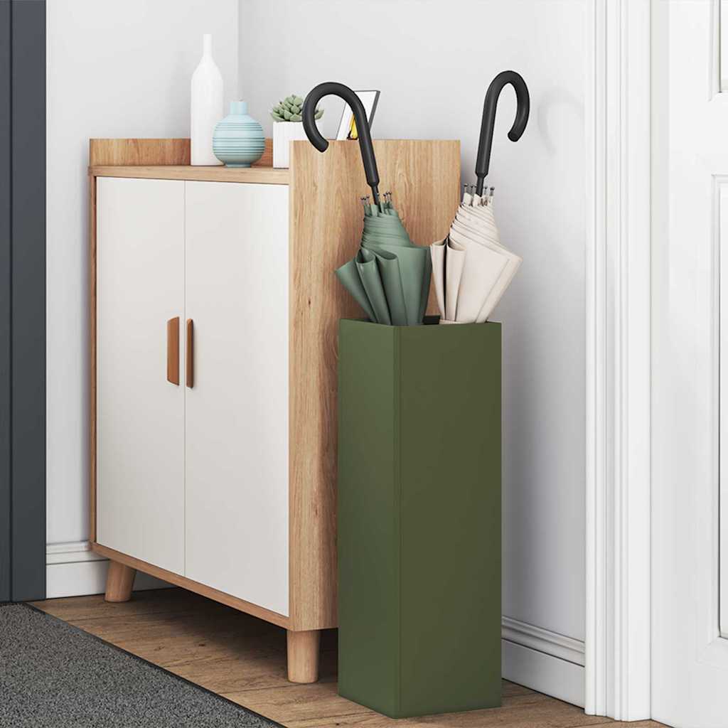 Stand per Ombrelli da Pioggia Oliva 15,5 x 15,5 x 49 cm Acciaio