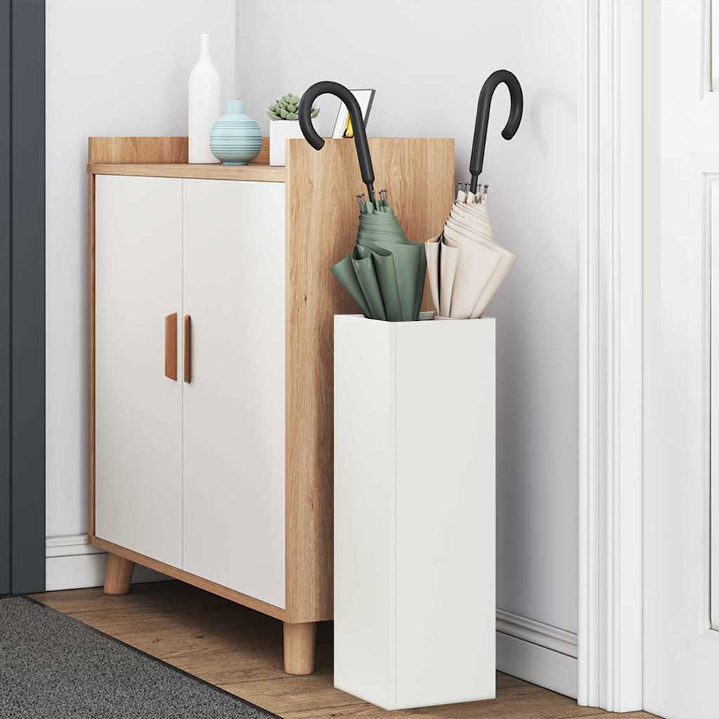 Stand per Ombrelli da Pioggia Bianco 15,5 x 15,5 x 49 cm