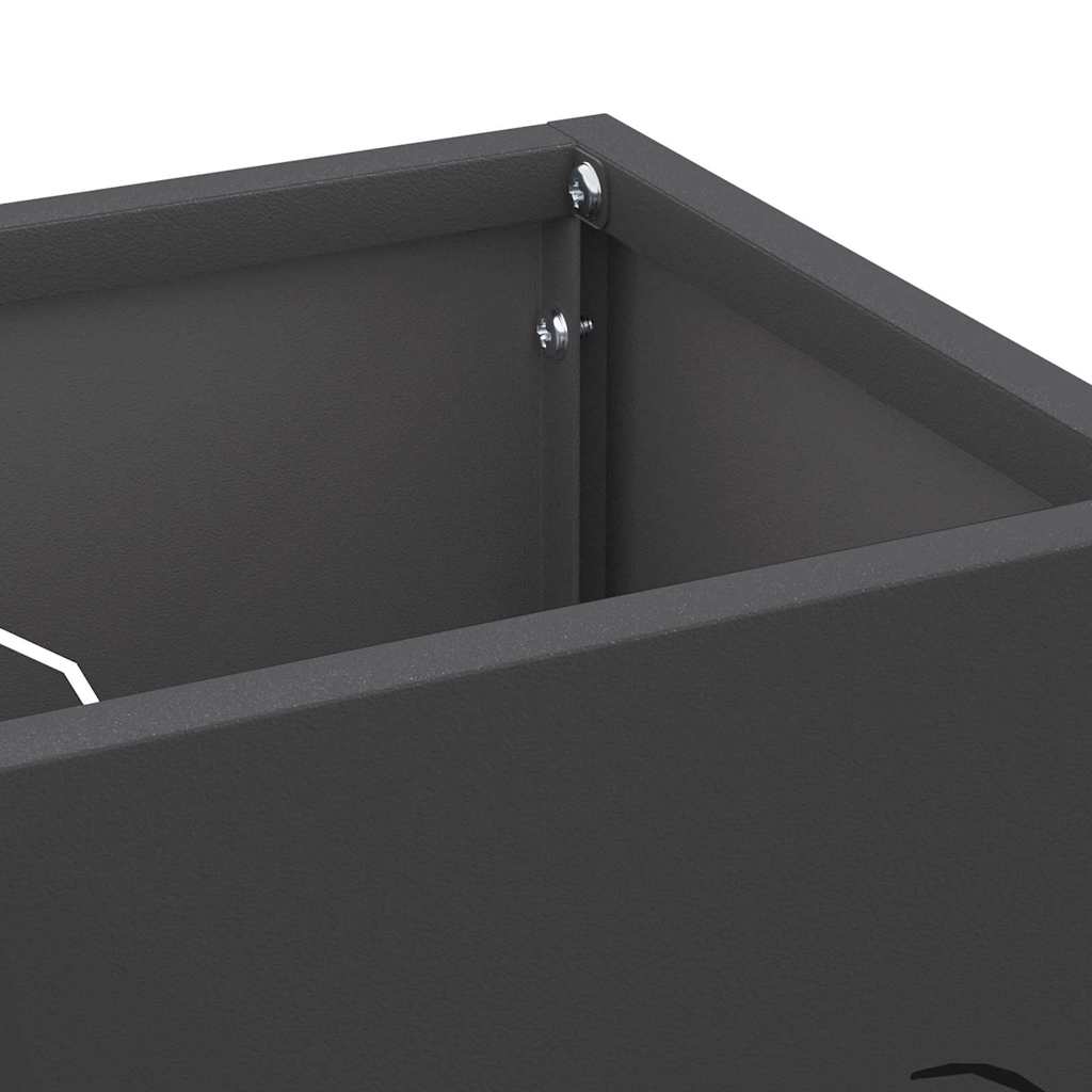 Stand per Ombrelli da Pioggia Nero 15,5 x 15,5 x 49 cm Acciaio