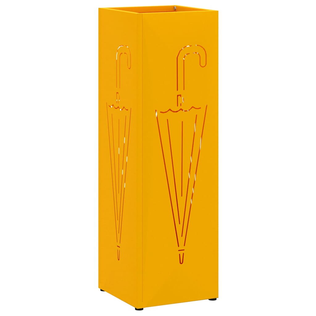 Stand per Ombrelli da Pioggia Senape 15,5 x 15,5 x 49 cm