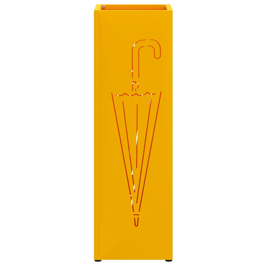 Stand per Ombrelli da Pioggia Senape 15,5 x 15,5 x 49 cm