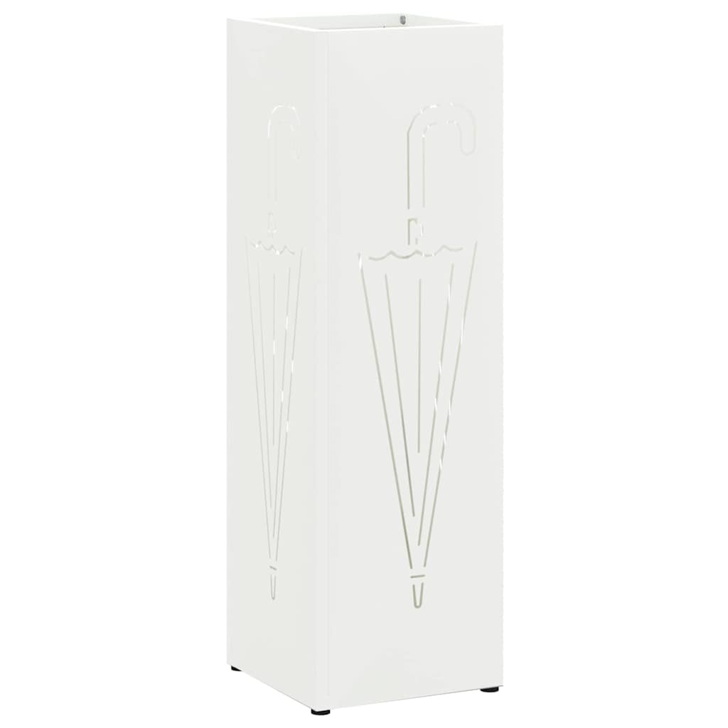 Stand per Ombrelli da Pioggia Bianco 15,5 x 15,5 x 49 cm
