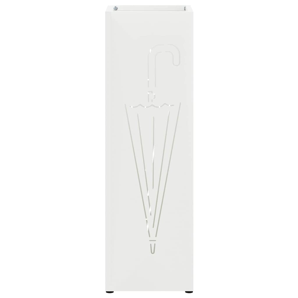 Stand per Ombrelli da Pioggia Bianco 15,5 x 15,5 x 49 cm
