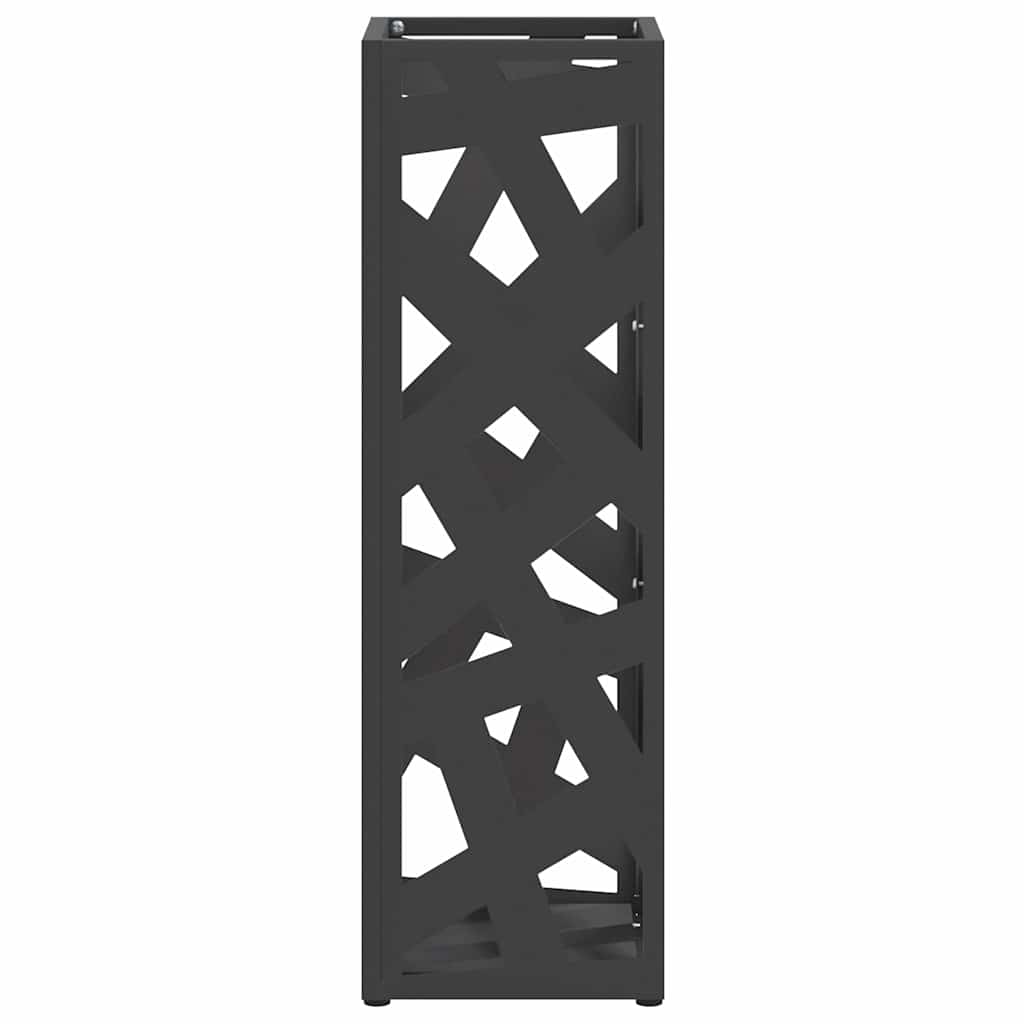 Stand per Ombrelli da Pioggia Nero 15,5 x 15,5 x 49 cm Acciaio