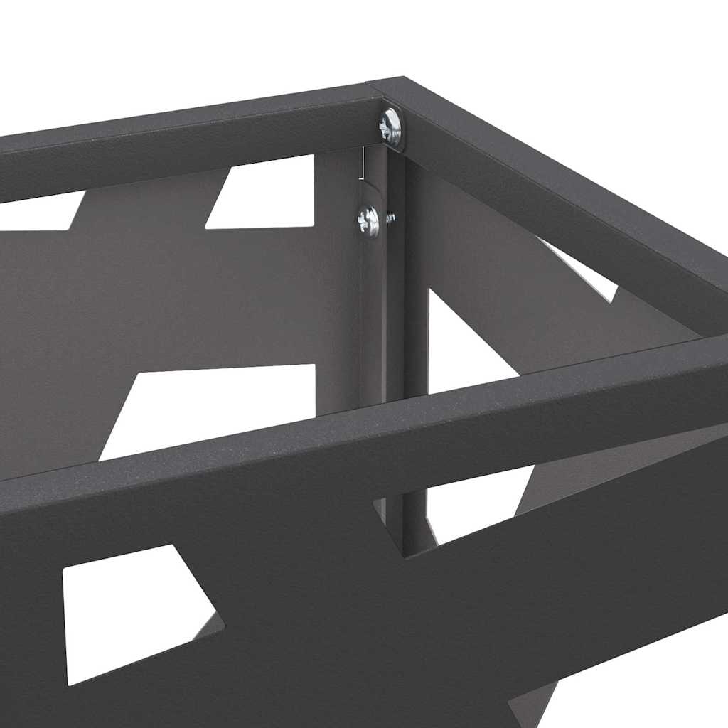 Stand per Ombrelli da Pioggia Nero 15,5 x 15,5 x 49 cm Acciaio