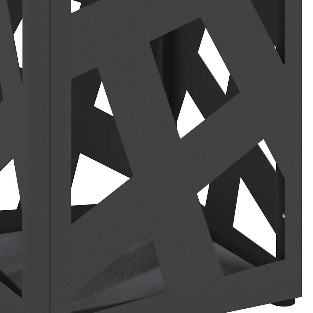 Stand per Ombrelli da Pioggia Nero 15,5 x 15,5 x 49 cm Acciaio