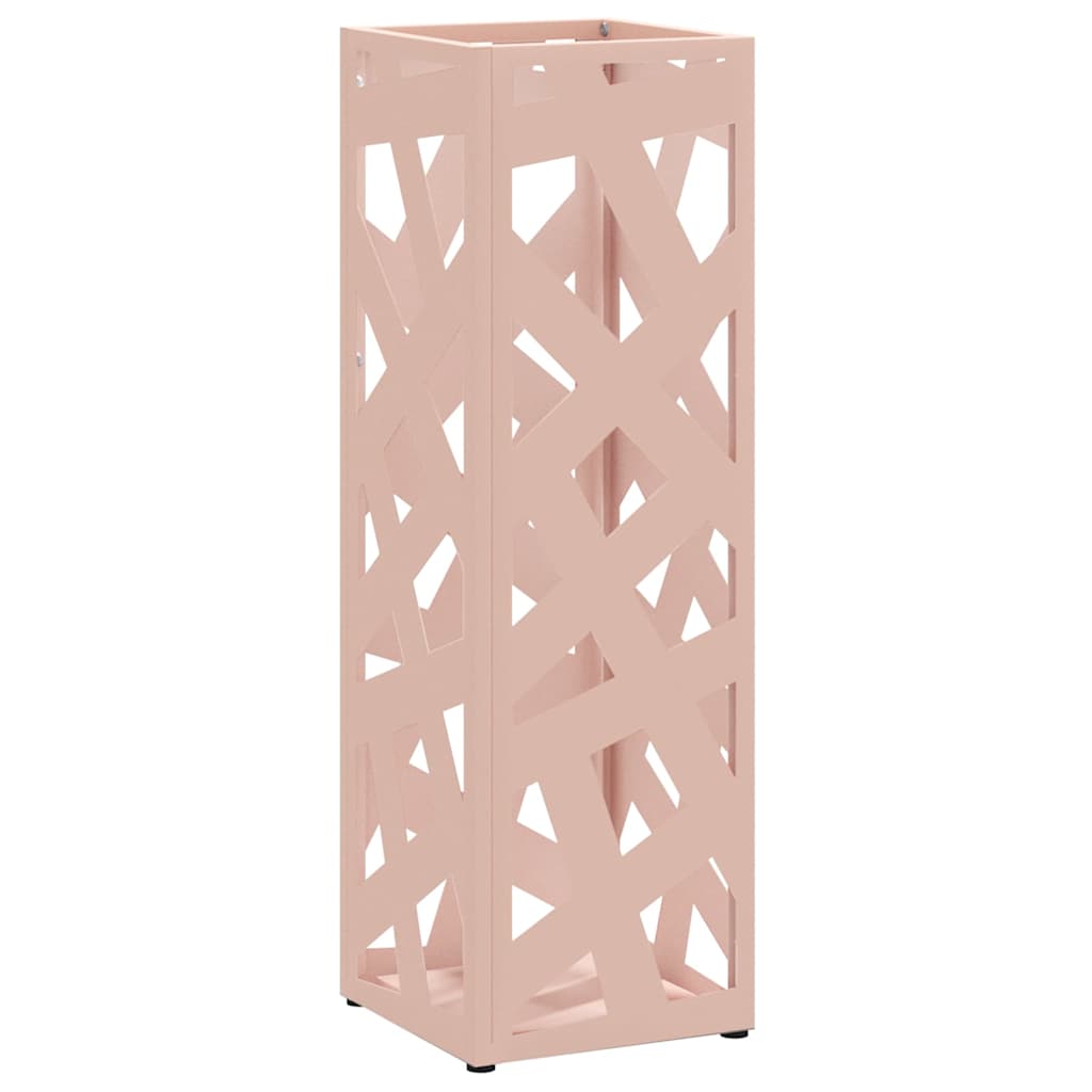 Stand per Ombrelli da Pioggia Rosa 15,5 x 15,5 x 49 cm Acciaio