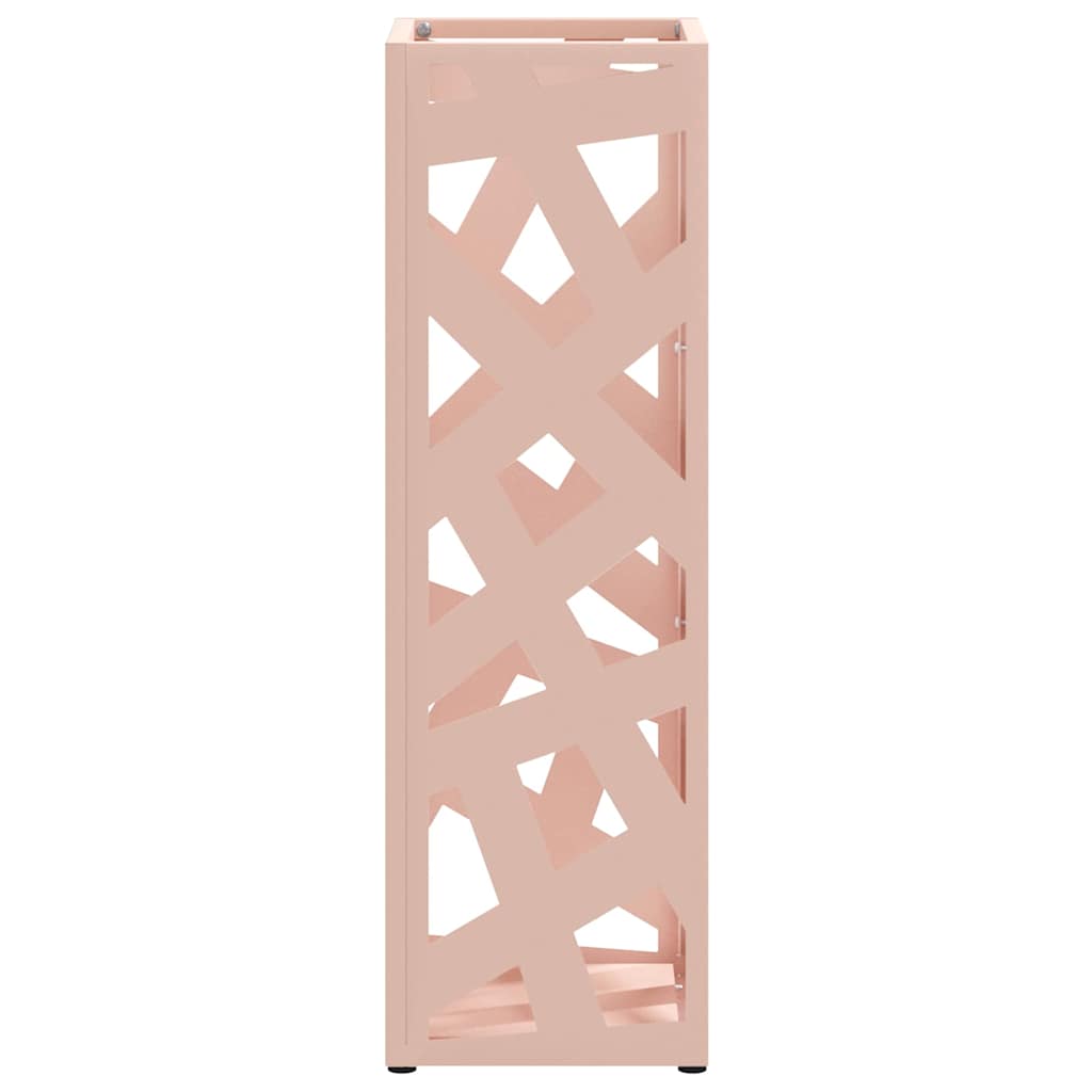 Stand per Ombrelli da Pioggia Rosa 15,5 x 15,5 x 49 cm Acciaio