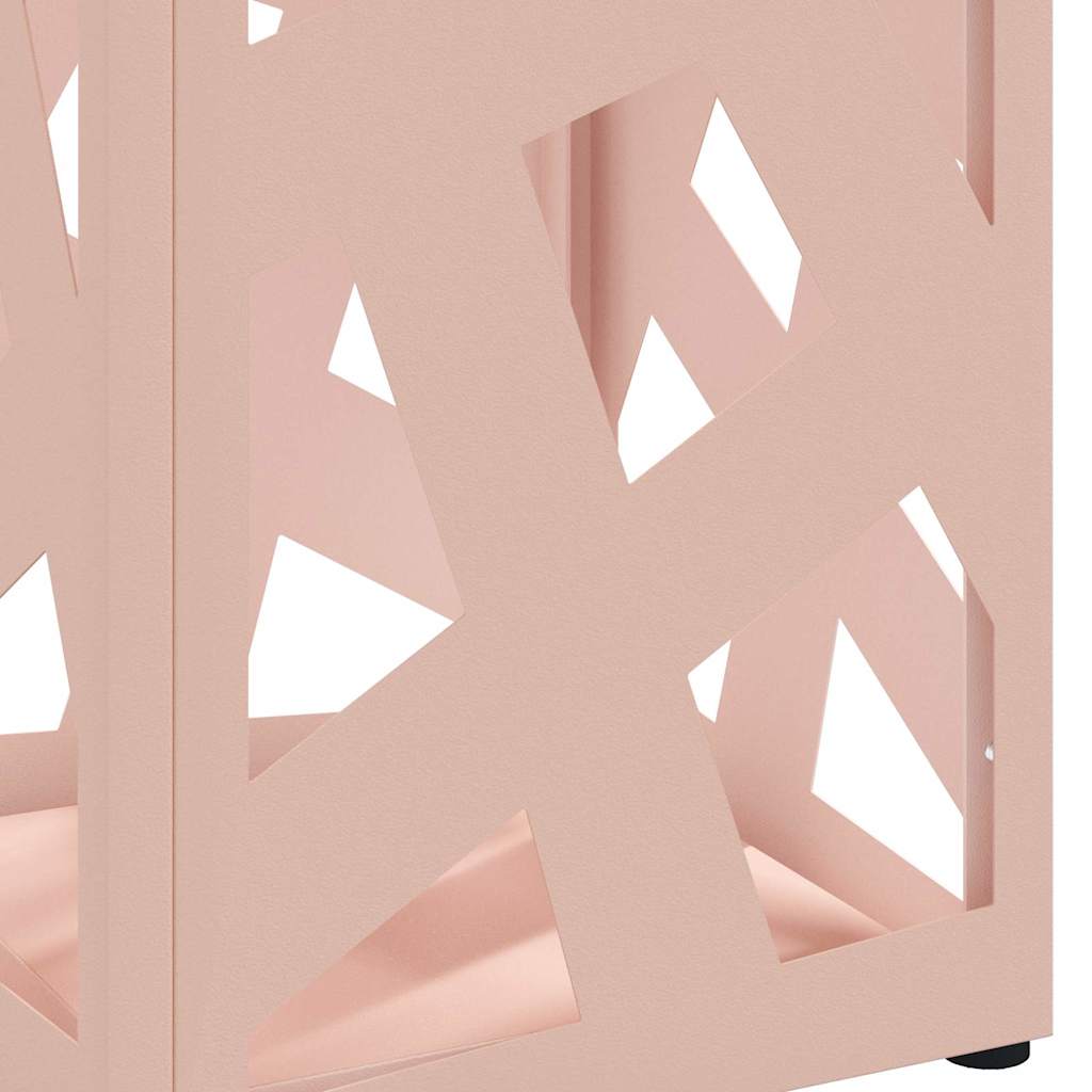 Stand per Ombrelli da Pioggia Rosa 15,5 x 15,5 x 49 cm Acciaio