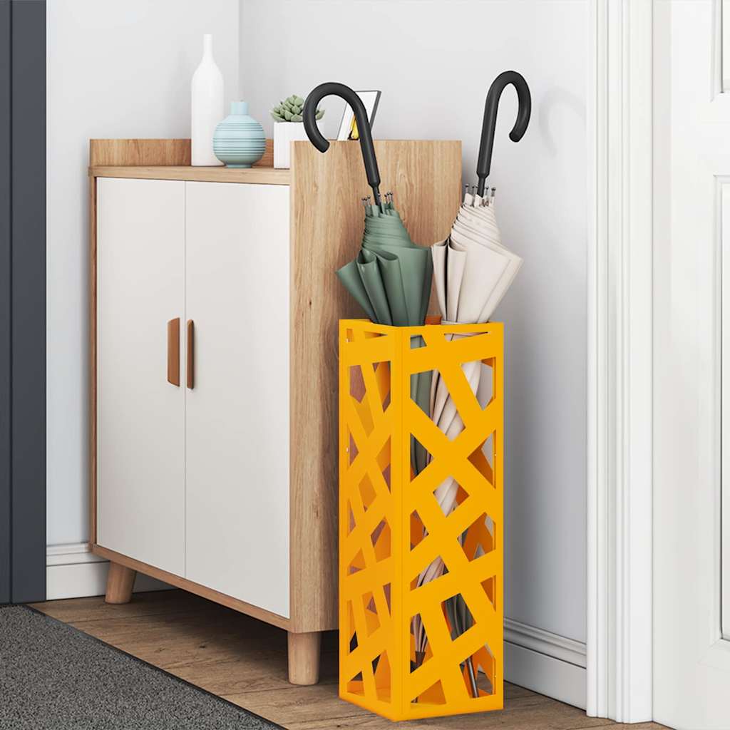 Stand per Ombrelli da Pioggia Senape 15,5 x 15,5 x 49 cm