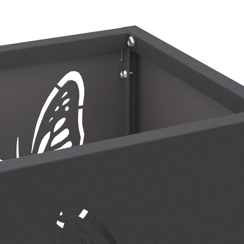 Stand per Ombrelli da Pioggia Nero 15,5 x 15,5 x 49 cm Acciaio