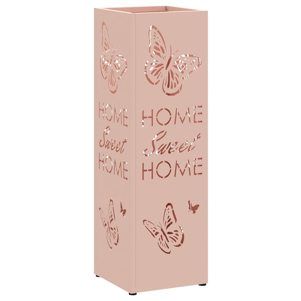 Stand per Ombrelli da Pioggia Rosa 15,5 x 15,5 x 49 cm Acciaio