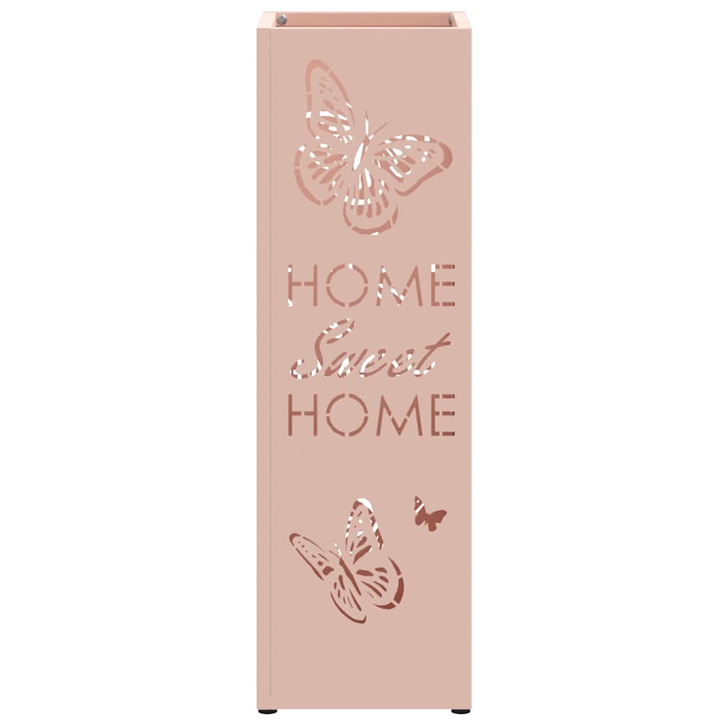 Stand per Ombrelli da Pioggia Rosa 15,5 x 15,5 x 49 cm Acciaio
