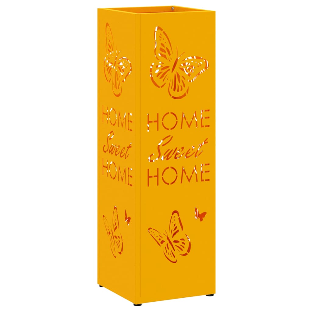 Stand per Ombrelli da Pioggia Senape 15,5 x 15,5 x 49 cm