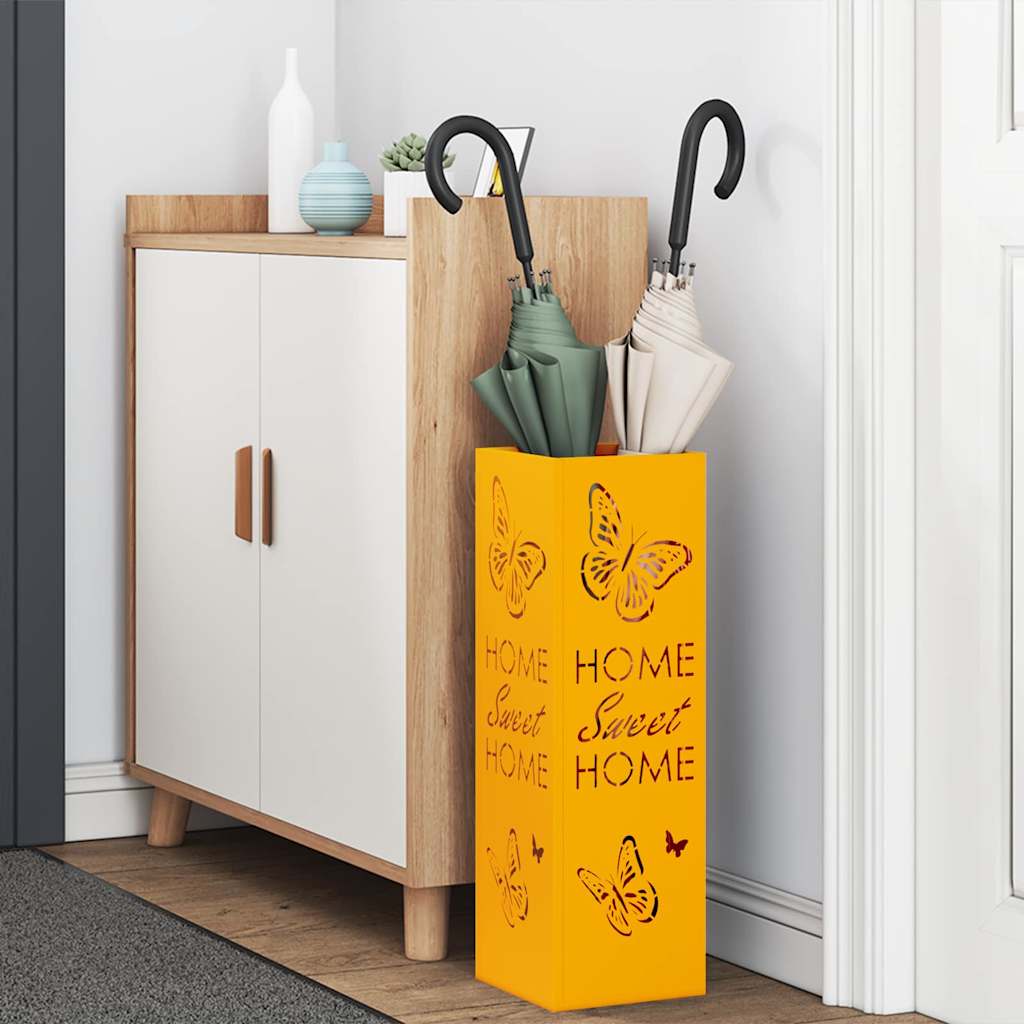 Stand per Ombrelli da Pioggia Senape 15,5 x 15,5 x 49 cm