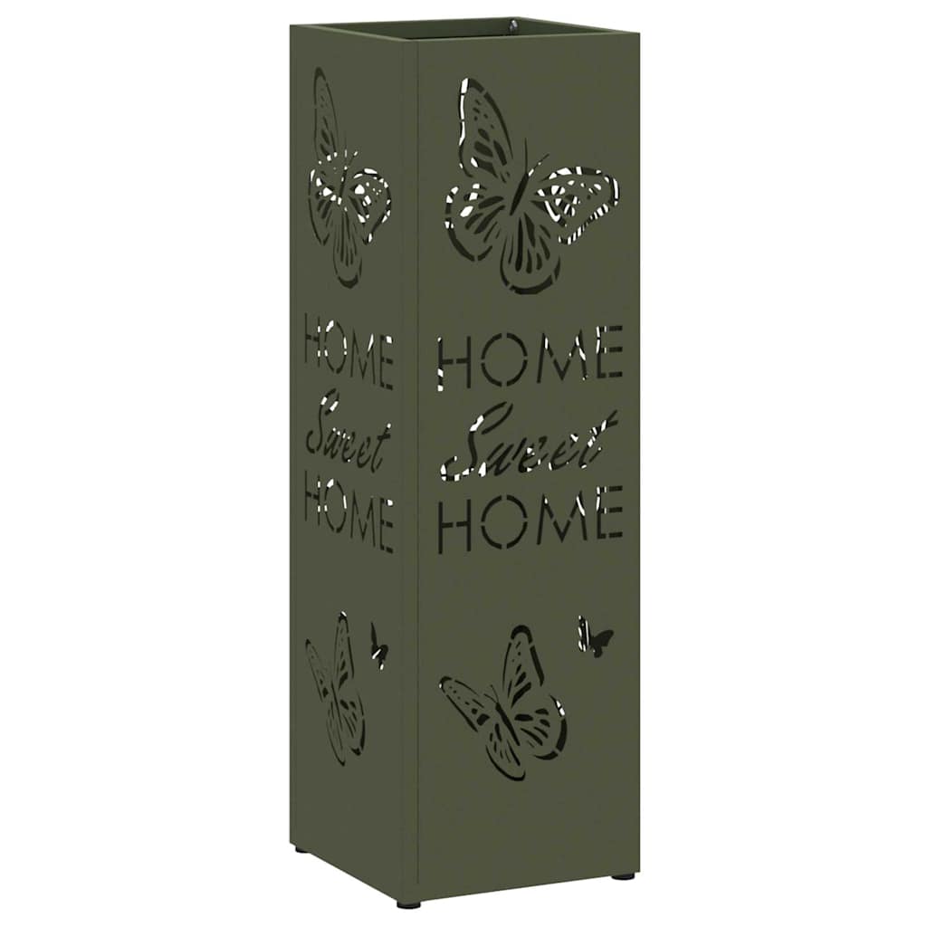 Stand per Ombrelli da Pioggia Oliva 15,5 x 15,5 x 49 cm Acciaio