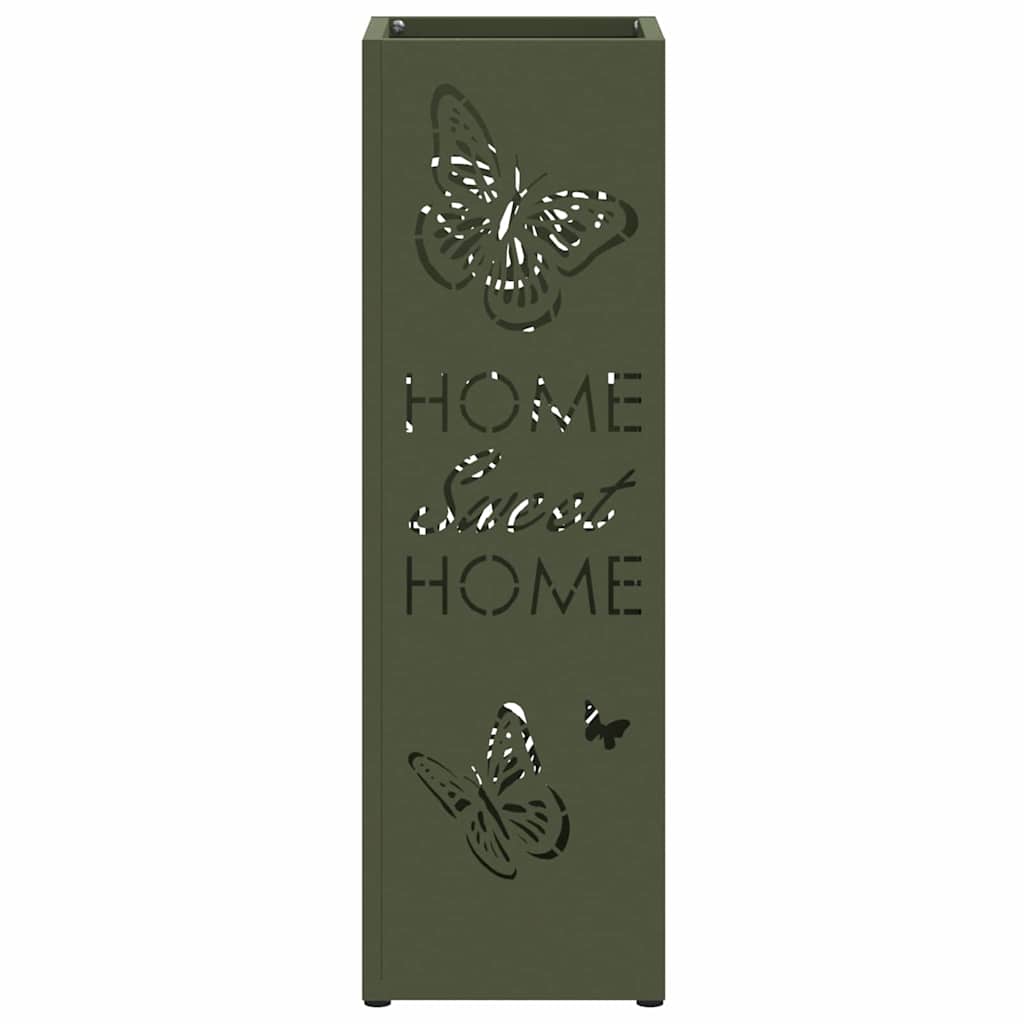 Stand per Ombrelli da Pioggia Oliva 15,5 x 15,5 x 49 cm Acciaio