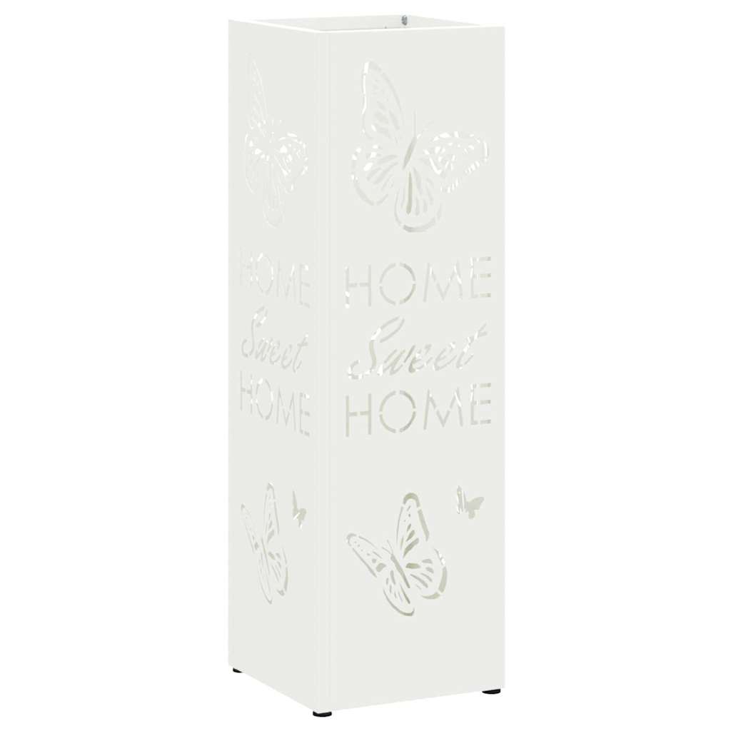 Stand per Ombrelli da Pioggia Bianco 15,5 x 15,5 x 49 cm