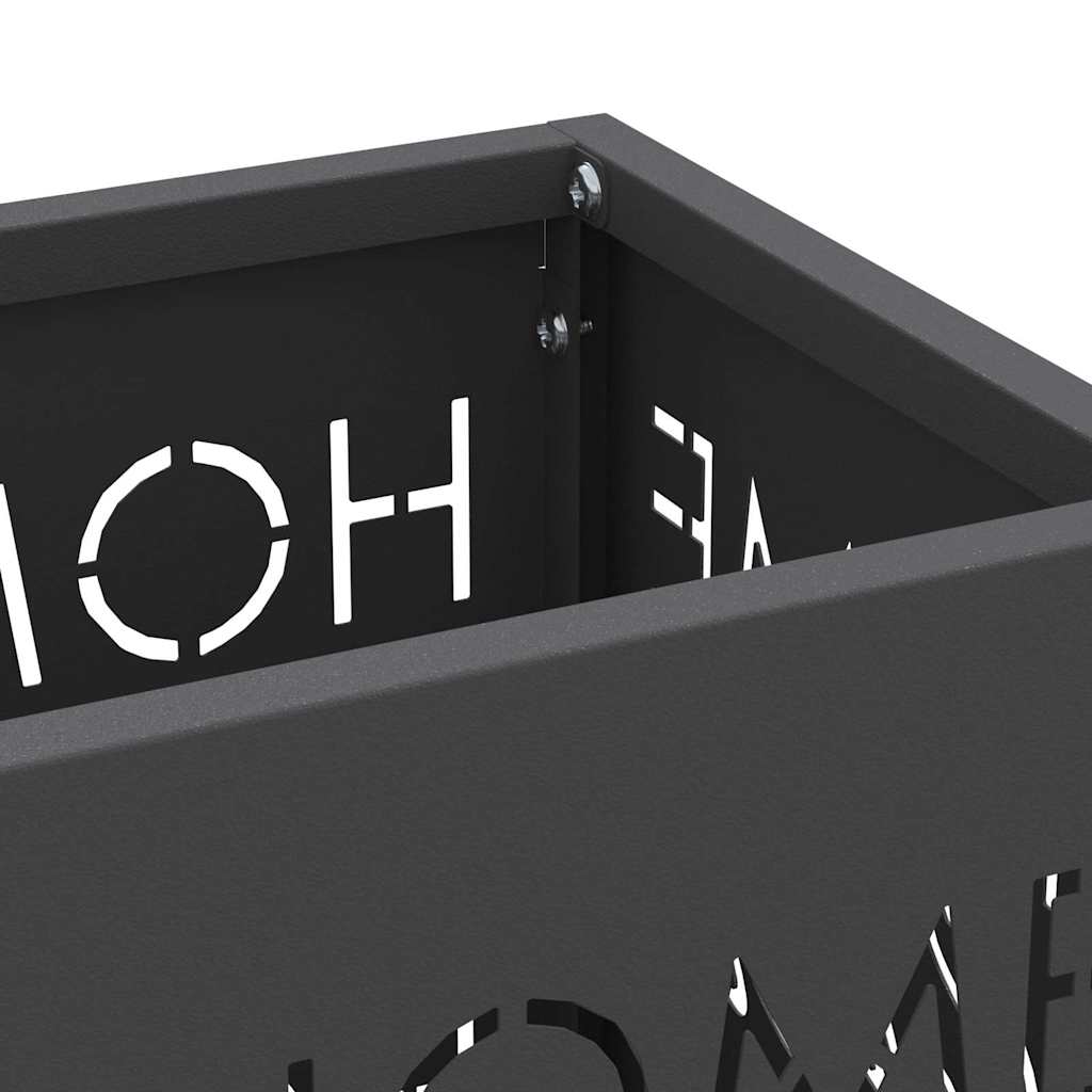 Stand per Ombrelli da Pioggia Nero 15,5 x 15,5 x 49 cm Acciaio