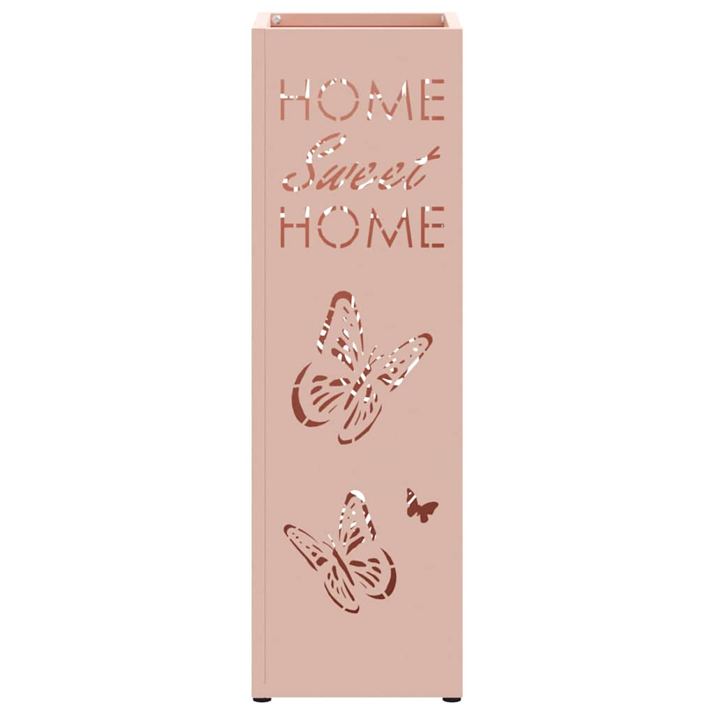 Stand per Ombrelli da Pioggia Rosa 15,5 x 15,5 x 49 cm Acciaio