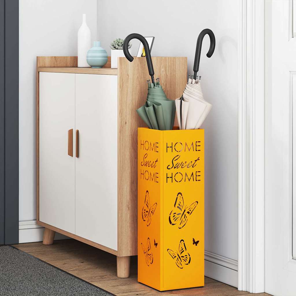 Stand per Ombrelli da Pioggia Senape 15,5 x 15,5 x 49 cm