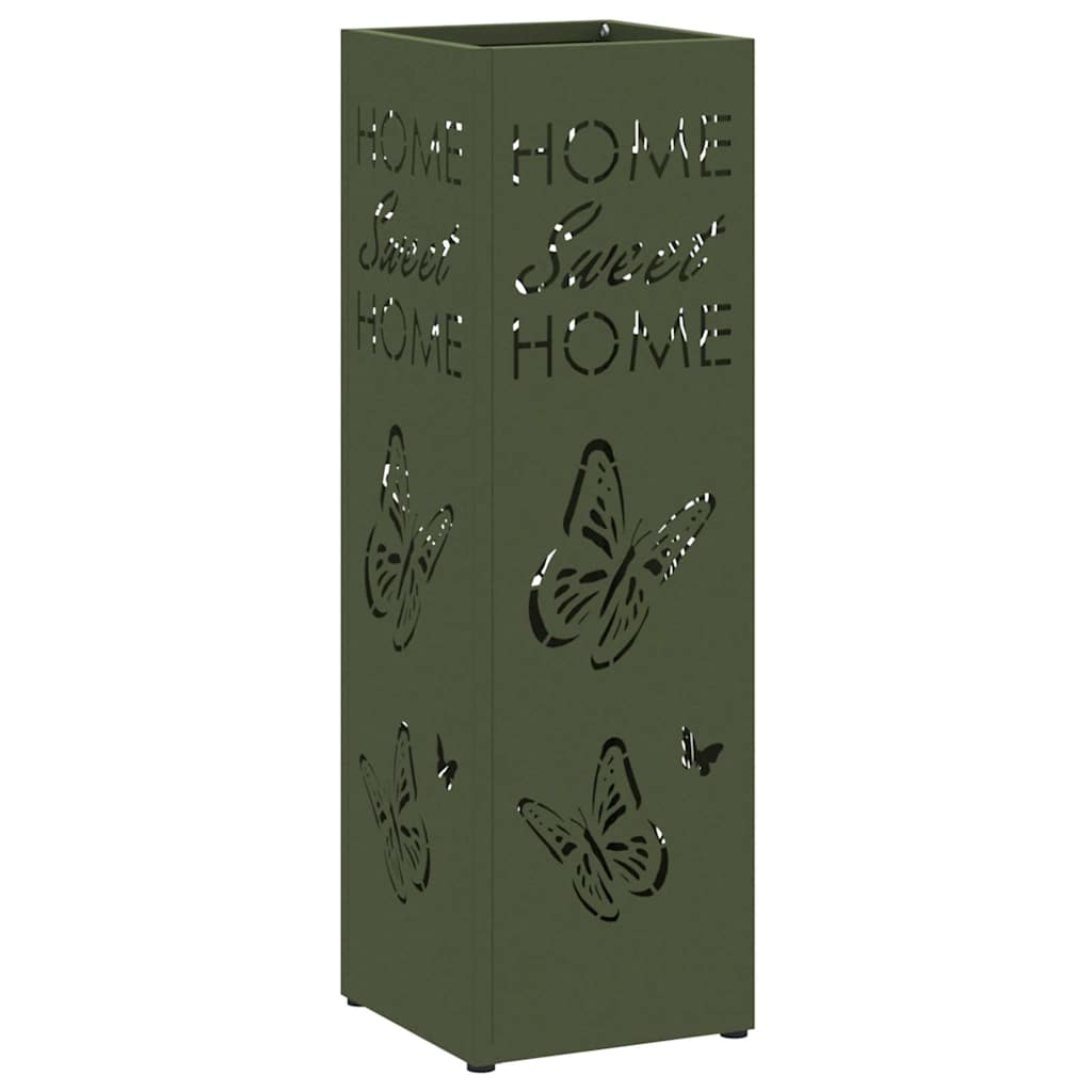 Stand per Ombrelli da Pioggia Oliva 15,5 x 15,5 x 49 cm Acciaio